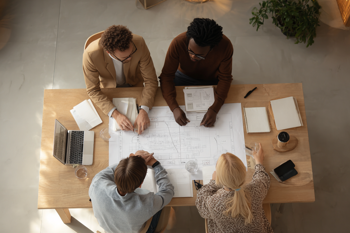 Team collaborating on strategic planning